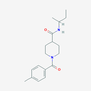 molecular formula C18H26N2O2 B11162931 N-(butan-2-yl)-1-[(4-methylphenyl)carbonyl]piperidine-4-carboxamide 