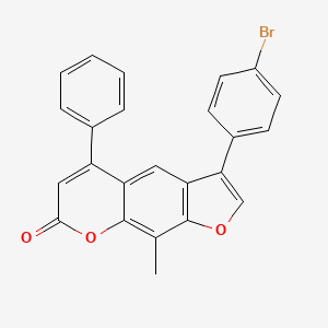 molecular formula C24H15BrO3 B11162943 3-(4-bromophenyl)-9-methyl-5-phenyl-7H-furo[3,2-g]chromen-7-one 