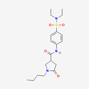 molecular formula C19H29N3O4S B11162977 1-butyl-N-[4-(diethylsulfamoyl)phenyl]-5-oxopyrrolidine-3-carboxamide 