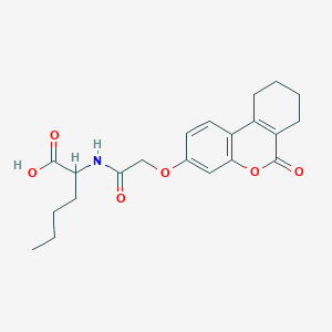 molecular formula C21H25NO6 B11162984 N-{[(6-oxo-7,8,9,10-tetrahydro-6H-benzo[c]chromen-3-yl)oxy]acetyl}norleucine 