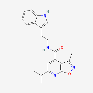 molecular formula C21H22N4O2 B11162990 N-[2-(1H-indol-3-yl)ethyl]-6-isopropyl-3-methylisoxazolo[5,4-b]pyridine-4-carboxamide 