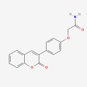 molecular formula C17H13NO4 B11163037 2-[4-(2-oxo-2H-chromen-3-yl)phenoxy]acetamide 