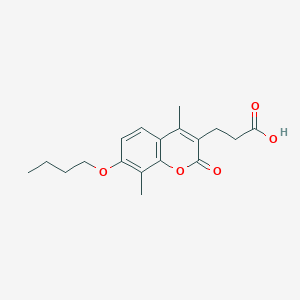 molecular formula C18H22O5 B11163041 3-(7-butoxy-4,8-dimethyl-2-oxo-2H-chromen-3-yl)propanoic acid 