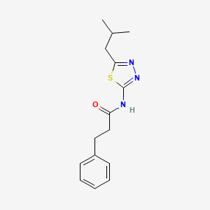 N-[5-(2-methylpropyl)-1,3,4-thiadiazol-2-yl]-3-phenylpropanamide