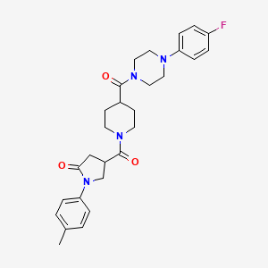 4-[(4-{[4-(4-Fluorophenyl)piperazin-1-yl]carbonyl}piperidin-1-yl)carbonyl]-1-(4-methylphenyl)pyrrolidin-2-one