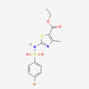 Ethyl 2-{[(4-bromophenyl)sulfonyl]amino}-4-methyl-1,3-thiazole-5-carboxylate