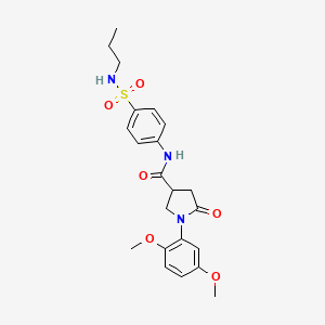 1-(2,5-dimethoxyphenyl)-5-oxo-N-[4-(propylsulfamoyl)phenyl]pyrrolidine-3-carboxamide