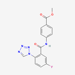 methyl 4-({[5-fluoro-2-(1H-tetrazol-1-yl)phenyl]carbonyl}amino)benzoate