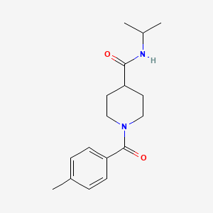 1-[(4-methylphenyl)carbonyl]-N-(propan-2-yl)piperidine-4-carboxamide