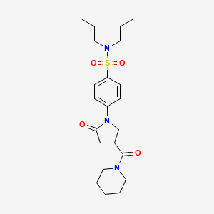 4-[2-oxo-4-(piperidin-1-ylcarbonyl)pyrrolidin-1-yl]-N,N-dipropylbenzenesulfonamide