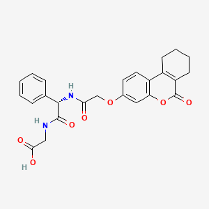 N-[(2S)-2-({[(6-oxo-7,8,9,10-tetrahydro-6H-benzo[c]chromen-3-yl)oxy]acetyl}amino)-2-phenylacetyl]glycine