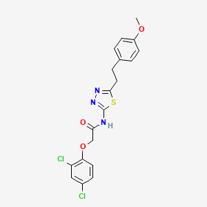 molecular formula C19H17Cl2N3O3S B11163155 2-(2,4-dichlorophenoxy)-N-{5-[2-(4-methoxyphenyl)ethyl]-1,3,4-thiadiazol-2-yl}acetamide 