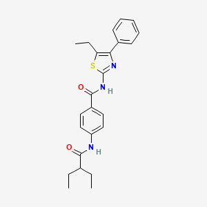 4-[(2-ethylbutanoyl)amino]-N-(5-ethyl-4-phenyl-1,3-thiazol-2-yl)benzamide