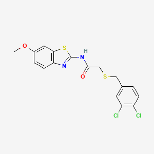 2-[(3,4-dichlorobenzyl)sulfanyl]-N-(6-methoxy-1,3-benzothiazol-2-yl)acetamide