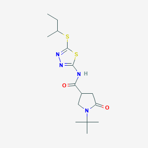 N-[5-(butan-2-ylsulfanyl)-1,3,4-thiadiazol-2-yl]-1-tert-butyl-5-oxopyrrolidine-3-carboxamide