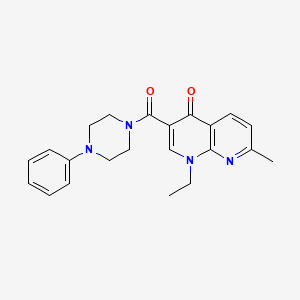 molecular formula C22H24N4O2 B11163178 1-ethyl-7-methyl-3-[(4-phenylpiperazino)carbonyl][1,8]naphthyridin-4(1H)-one 