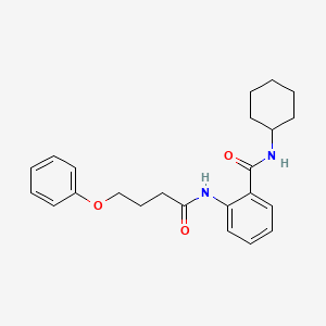 molecular formula C23H28N2O3 B11163182 N-cyclohexyl-2-[(4-phenoxybutanoyl)amino]benzamide 