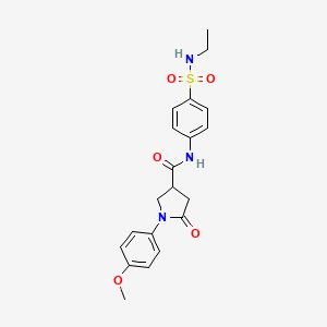 N-[4-(ethylsulfamoyl)phenyl]-1-(4-methoxyphenyl)-5-oxopyrrolidine-3-carboxamide