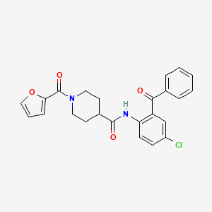 molecular formula C24H21ClN2O4 B11163210 N-[4-chloro-2-(phenylcarbonyl)phenyl]-1-(furan-2-ylcarbonyl)piperidine-4-carboxamide 