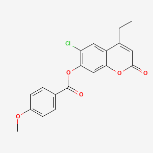 6-chloro-4-ethyl-2-oxo-2H-chromen-7-yl 4-methoxybenzoate