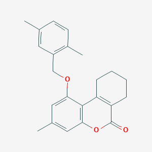 1-[(2,5-dimethylbenzyl)oxy]-3-methyl-7,8,9,10-tetrahydro-6H-benzo[c]chromen-6-one