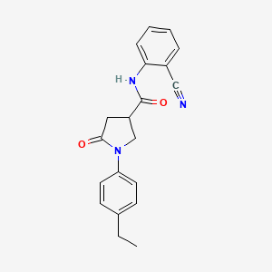 N-(2-cyanophenyl)-1-(4-ethylphenyl)-5-oxopyrrolidine-3-carboxamide