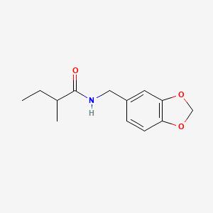 molecular formula C13H17NO3 B11163290 N-(1,3-benzodioxol-5-ylmethyl)-2-methylbutanamide 