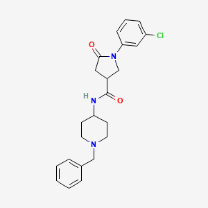 N-(1-benzyl-4-piperidyl)-1-(3-chlorophenyl)-5-oxo-3-pyrrolidinecarboxamide