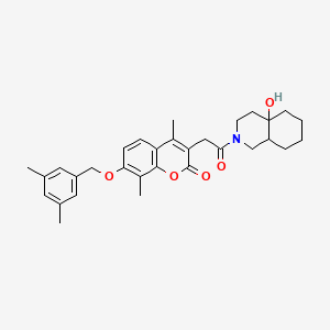 7-[(3,5-dimethylbenzyl)oxy]-3-[2-(4a-hydroxyoctahydroisoquinolin-2(1H)-yl)-2-oxoethyl]-4,8-dimethyl-2H-chromen-2-one