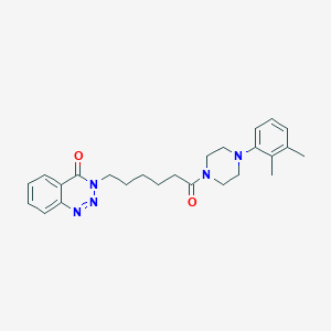 3-{6-[4-(2,3-dimethylphenyl)piperazino]-6-oxohexyl}-1,2,3-benzotriazin-4(3H)-one