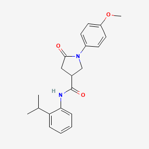 1-(4-methoxyphenyl)-5-oxo-N-[2-(propan-2-yl)phenyl]pyrrolidine-3-carboxamide