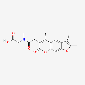 molecular formula C19H19NO6 B11163353 N-methyl-N-[(2,3,5-trimethyl-7-oxo-7H-furo[3,2-g]chromen-6-yl)acetyl]glycine 