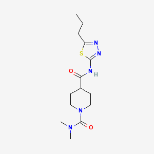 N~1~,N~1~-dimethyl-N~4~-(5-propyl-1,3,4-thiadiazol-2-yl)piperidine-1,4-dicarboxamide