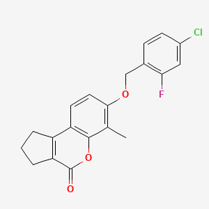 7-[(4-chloro-2-fluorobenzyl)oxy]-6-methyl-2,3-dihydrocyclopenta[c]chromen-4(1H)-one