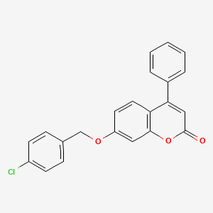 7-[(4-Chlorophenyl)methoxy]-4-phenylchromen-2-one