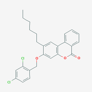 3-[(2,4-dichlorobenzyl)oxy]-2-hexyl-6H-benzo[c]chromen-6-one