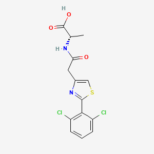 N-{[2-(2,6-dichlorophenyl)-1,3-thiazol-4-yl]acetyl}-L-alanine