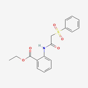 Ethyl 2-{[(phenylsulfonyl)acetyl]amino}benzoate