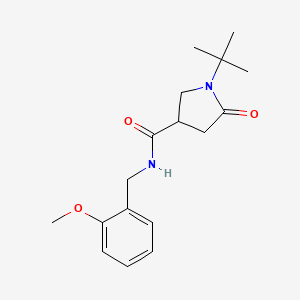 1-tert-butyl-N-(2-methoxybenzyl)-5-oxopyrrolidine-3-carboxamide