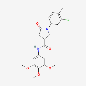 1-(3-chloro-4-methylphenyl)-5-oxo-N-(3,4,5-trimethoxyphenyl)pyrrolidine-3-carboxamide