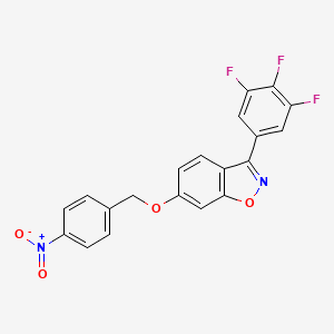 molecular formula C20H11F3N2O4 B11163474 6-[(4-Nitrobenzyl)oxy]-3-(3,4,5-trifluorophenyl)-1,2-benzoxazole 