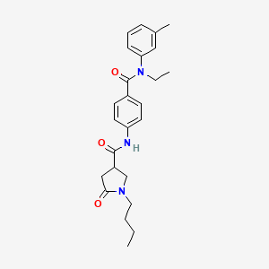 1-butyl-N-{4-[ethyl(3-methylphenyl)carbamoyl]phenyl}-5-oxopyrrolidine-3-carboxamide