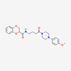 N~2~-{4-[4-(4-methoxyphenyl)piperazino]-4-oxobutyl}-2,3-dihydro-1,4-benzodioxine-2-carboxamide