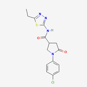 1-(4-chlorophenyl)-N-(5-ethyl-1,3,4-thiadiazol-2-yl)-5-oxopyrrolidine-3-carboxamide