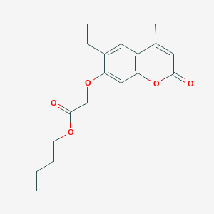 butyl [(6-ethyl-4-methyl-2-oxo-2H-chromen-7-yl)oxy]acetate