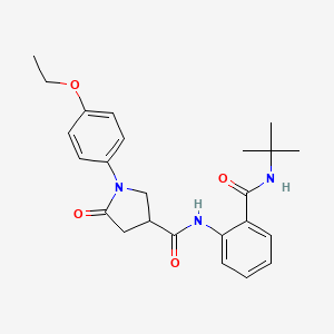 N-[2-(tert-butylcarbamoyl)phenyl]-1-(4-ethoxyphenyl)-5-oxopyrrolidine-3-carboxamide