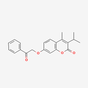 4-methyl-7-(2-oxo-2-phenylethoxy)-3-(propan-2-yl)-2H-chromen-2-one