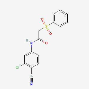 N-(3-chloro-4-cyanophenyl)-2-(phenylsulfonyl)acetamide