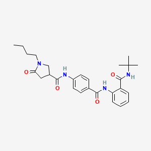 1-butyl-N-(4-{[2-(tert-butylcarbamoyl)phenyl]carbamoyl}phenyl)-5-oxopyrrolidine-3-carboxamide