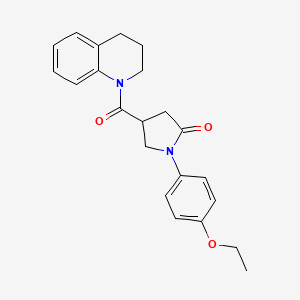 molecular formula C22H24N2O3 B11163576 4-(3,4-dihydroquinolin-1(2H)-ylcarbonyl)-1-(4-ethoxyphenyl)pyrrolidin-2-one 